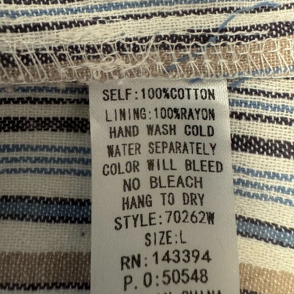 Cotten Blue Summer Maxi Dress with pockets M/L - Picture 7 of 10